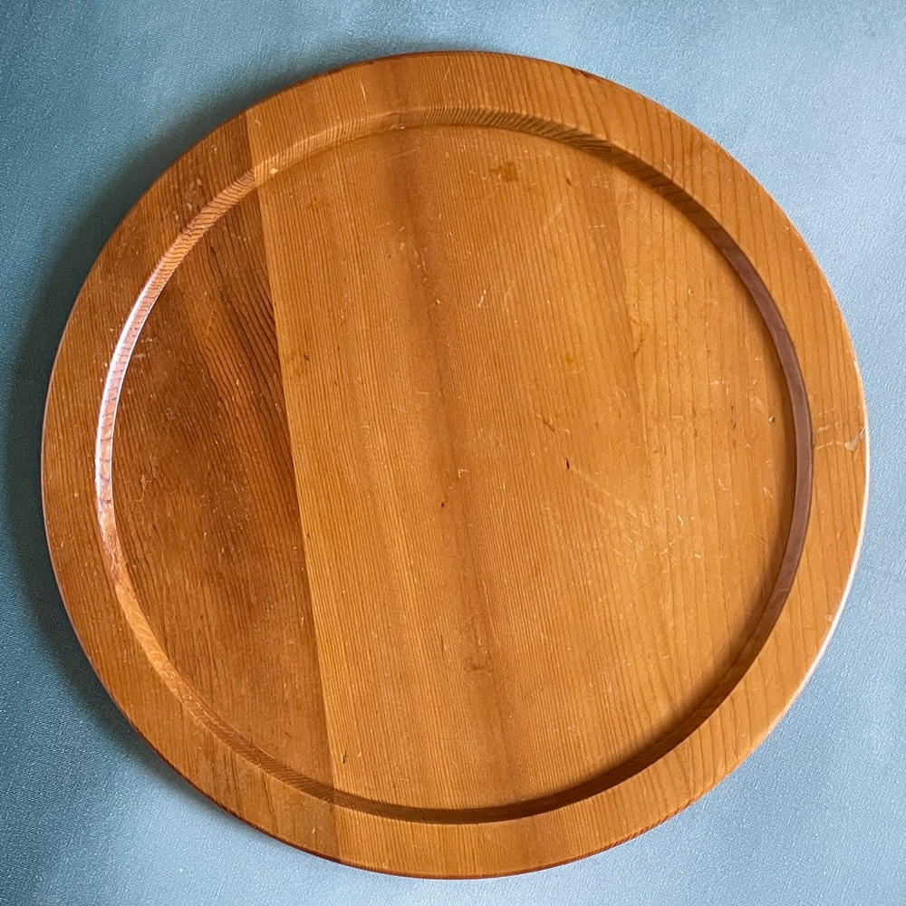Vintage Posey Sitka Spruce Large Wooden Platter 18”